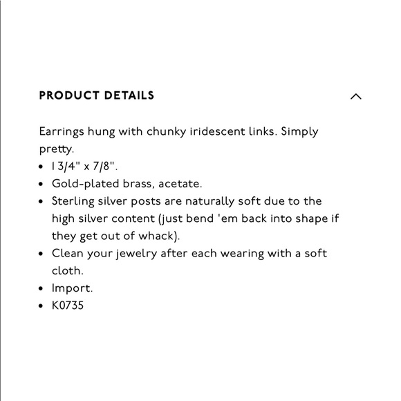 Madewell acrylic link earring - Picture 3 of 7